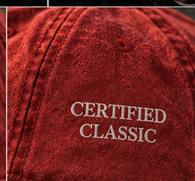 Vintage Cap with “VDV Certified classic" Embroidery