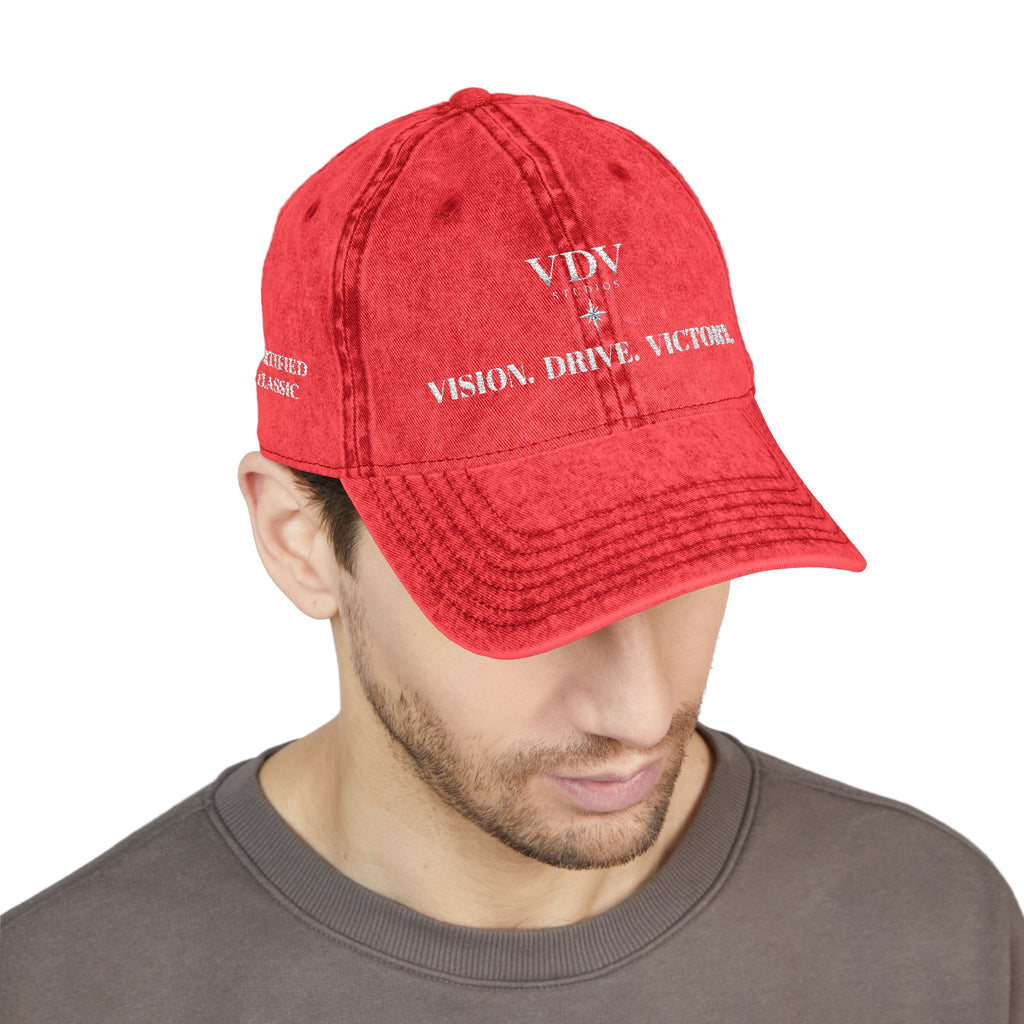 Vintage Cap with “VDV Certified classic" Embroidery