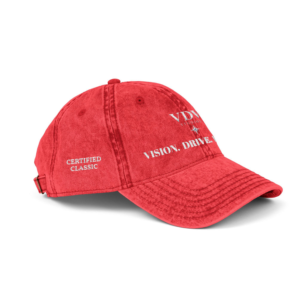 Vintage Cap with “VDV Certified classic" Embroidery