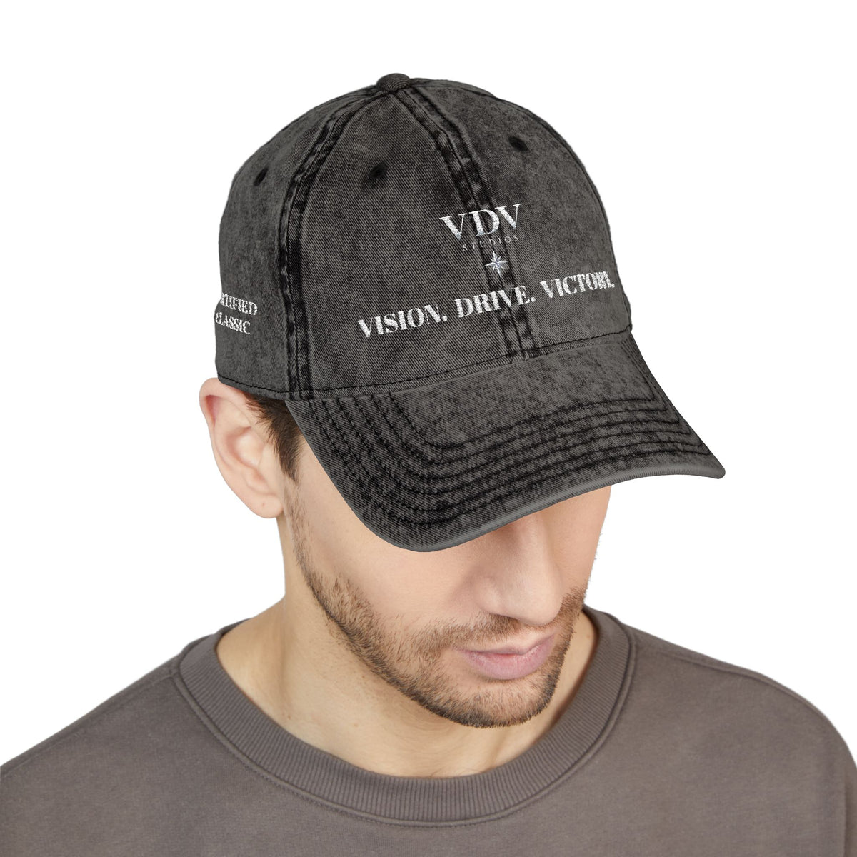 Vintage Cap with “VDV Certified classic" Embroidery