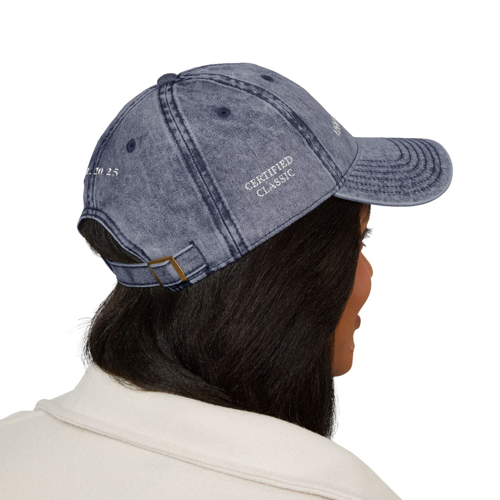Vintage Cap with “VDV Certified classic" Embroidery