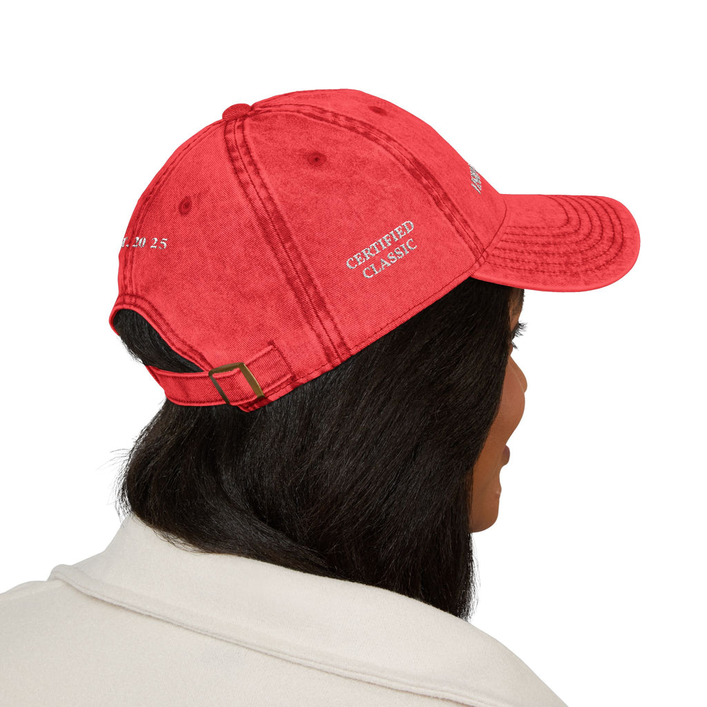 Vintage Cap with “VDV Certified classic" Embroidery