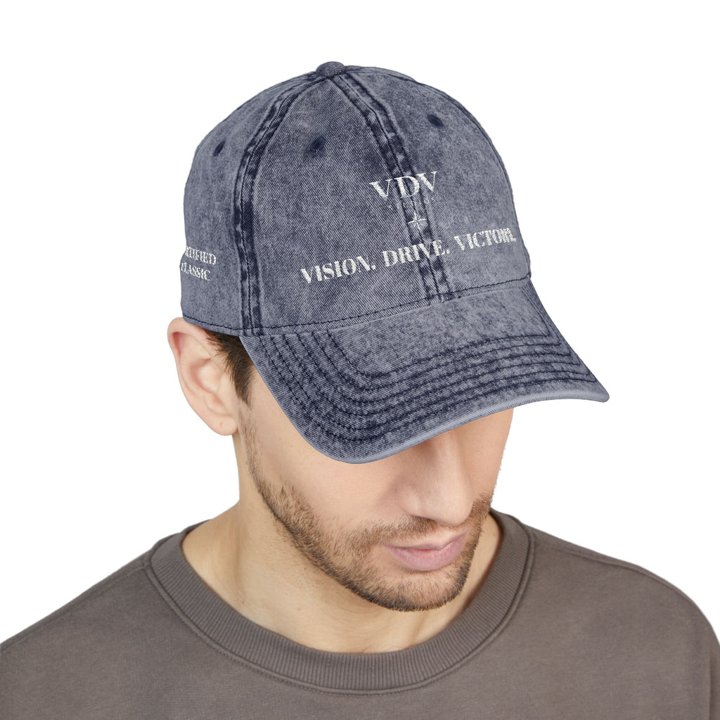 Vintage Cap with “VDV Certified classic" Embroidery