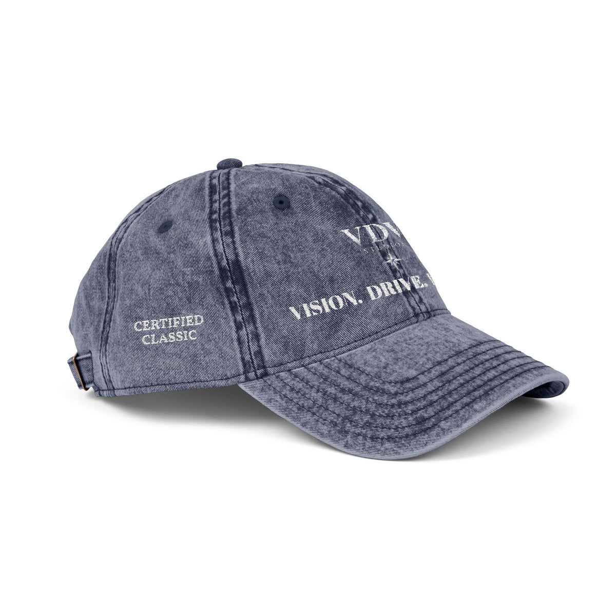Vintage Cap with “VDV Certified classic" Embroidery