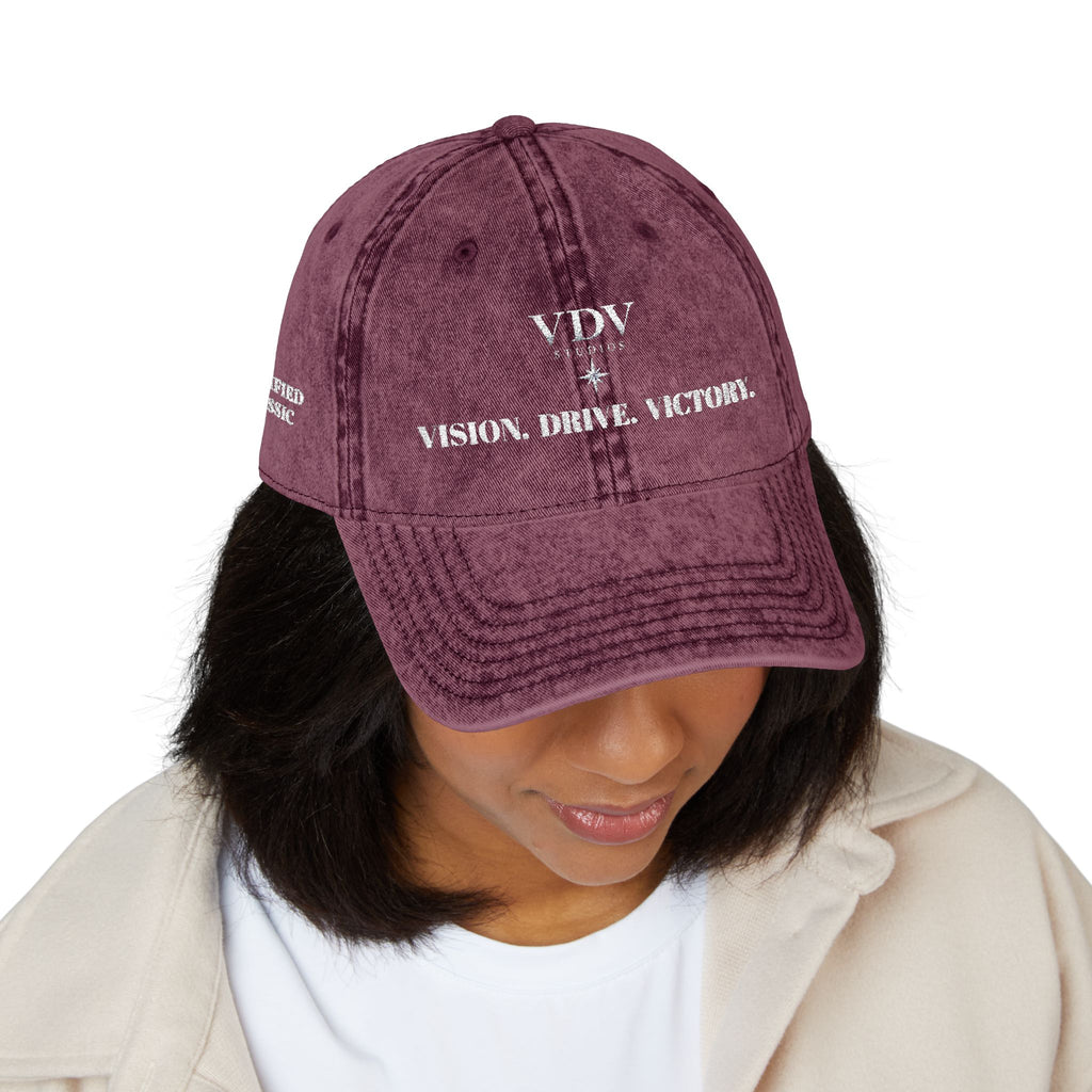 Vintage Cap with “VDV Certified classic" Embroidery