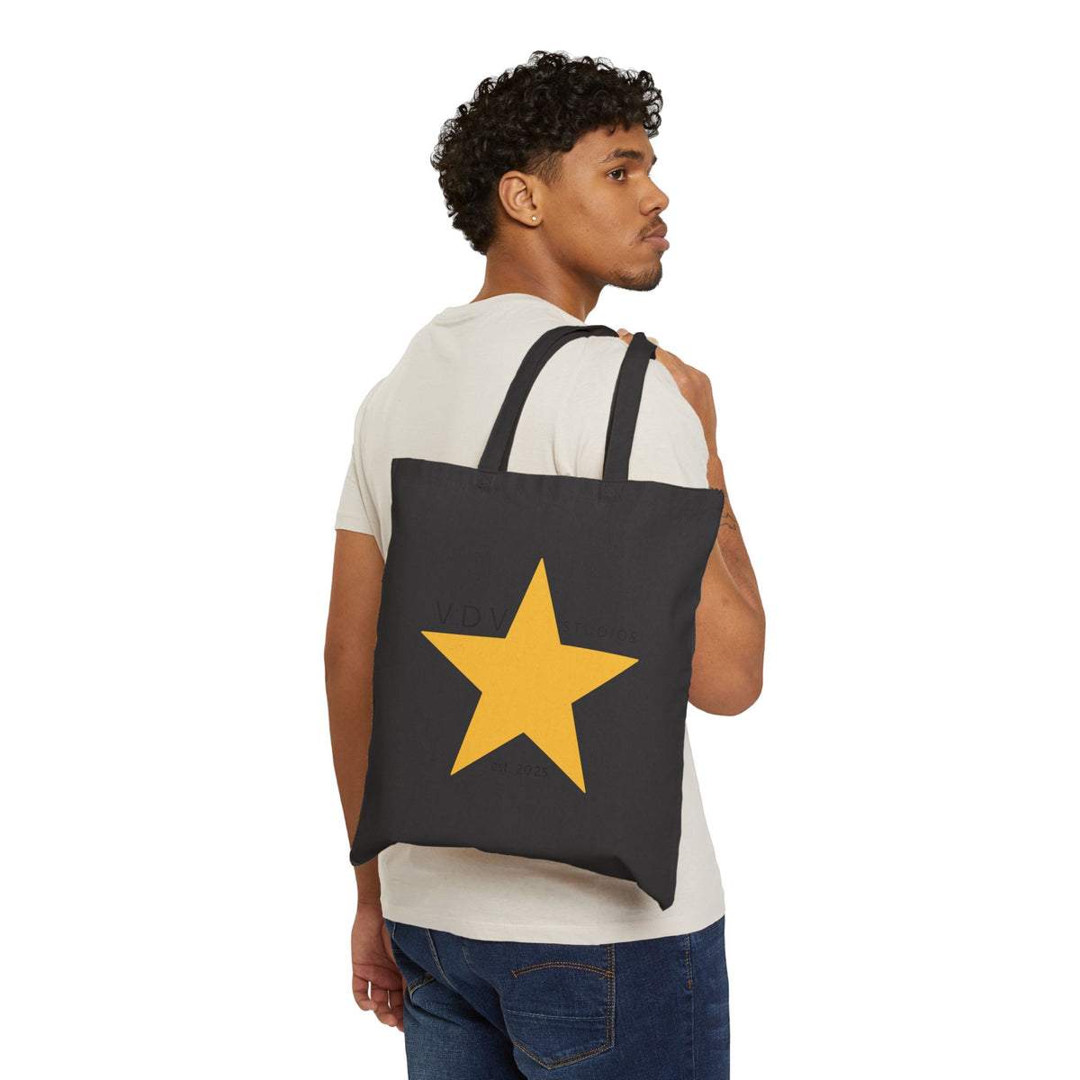Star Logo Canvas Tote Bag — VDV Studios "est. 2025"