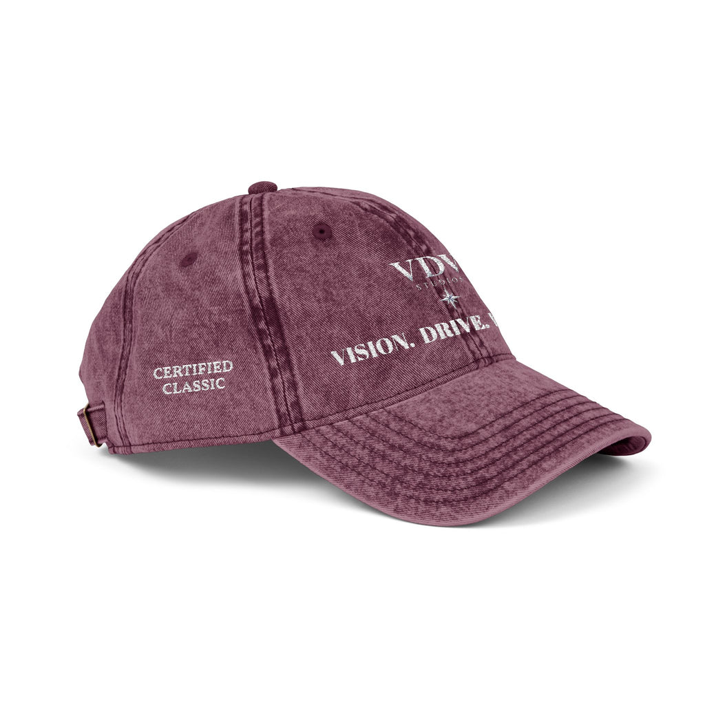 Vintage Cap with “VDV Certified classic" Embroidery