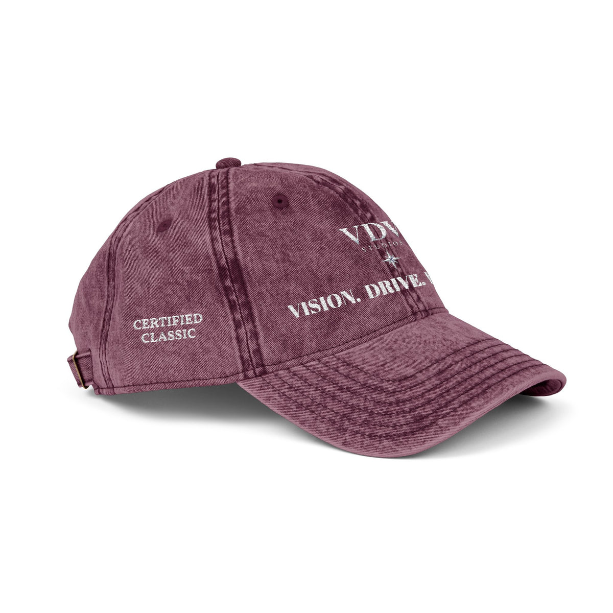 Vintage Cap with “VDV Certified classic" Embroidery
