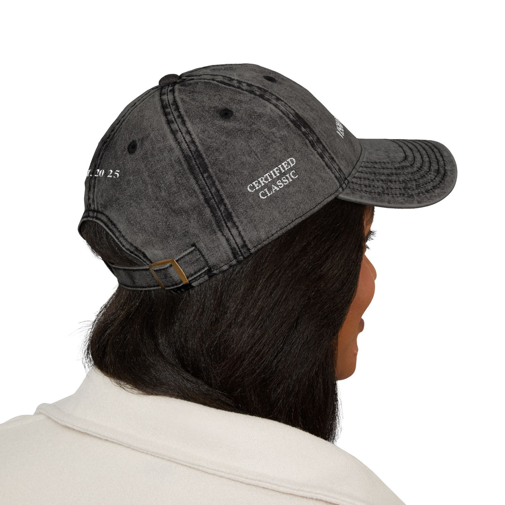 Vintage Cap with “VDV Certified classic" Embroidery