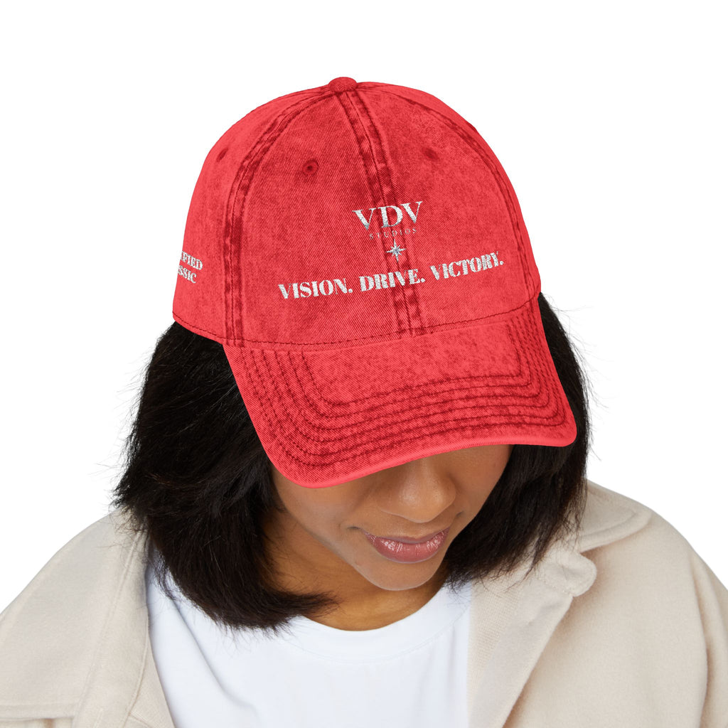 Vintage Cap with “VDV Certified classic" Embroidery