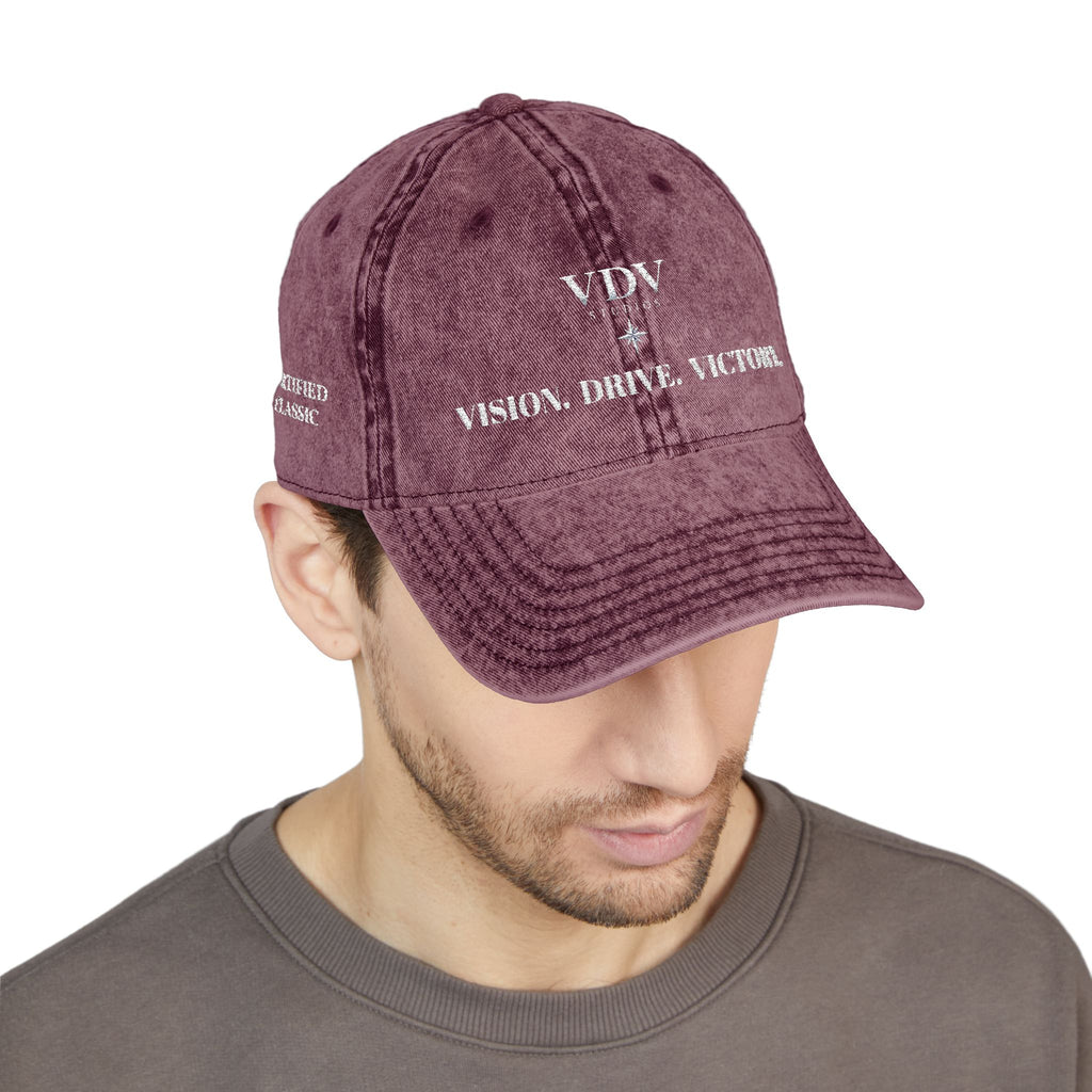 Vintage Cap with “VDV Certified classic" Embroidery