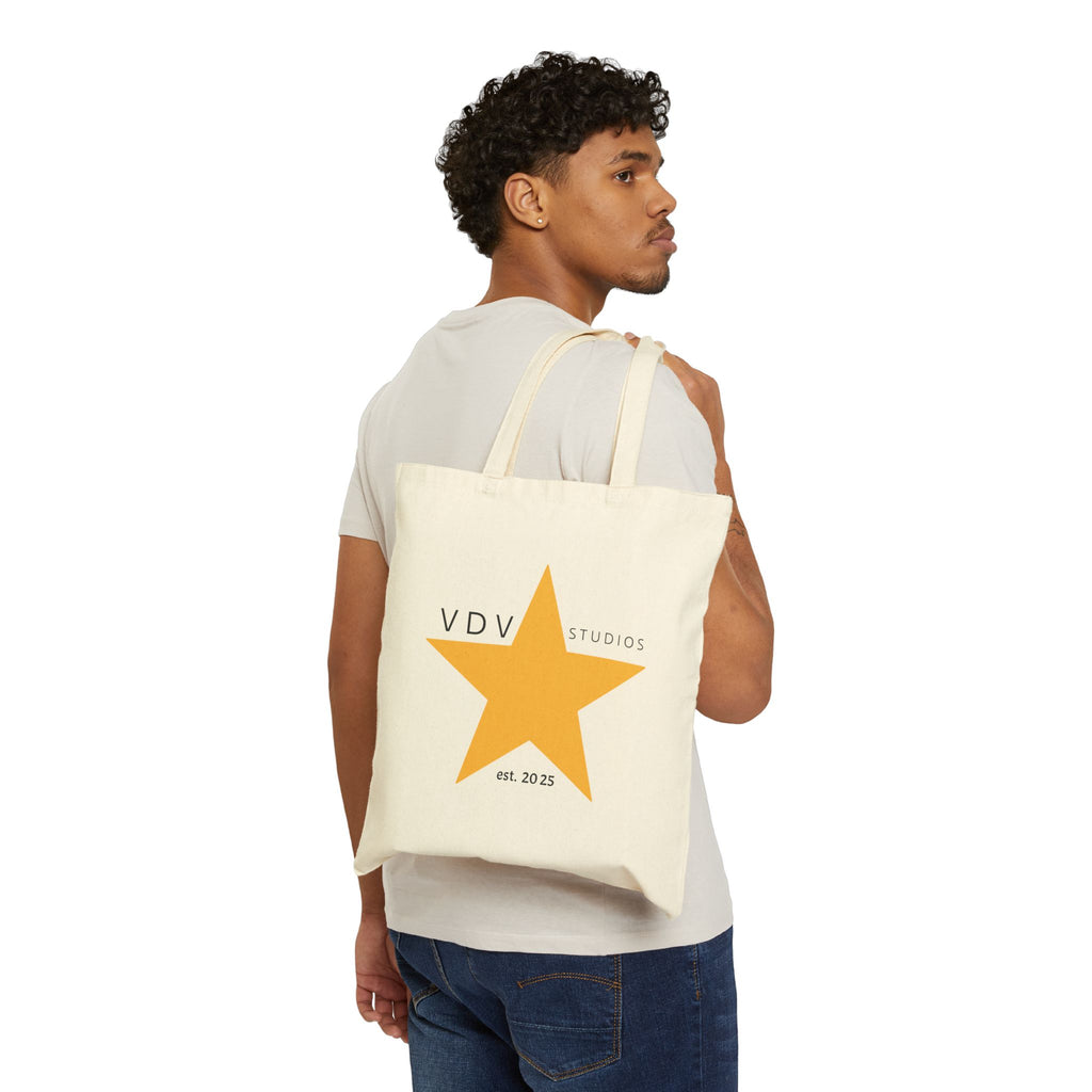 Star Logo Canvas Tote Bag — VDV Studios "est. 2025"