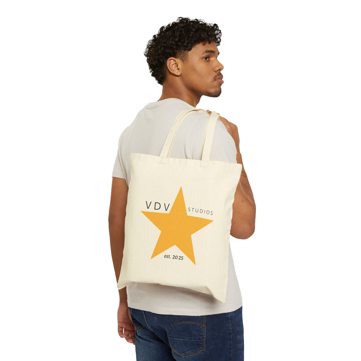 Star Logo Canvas Tote Bag — VDV Studios "est. 2025"