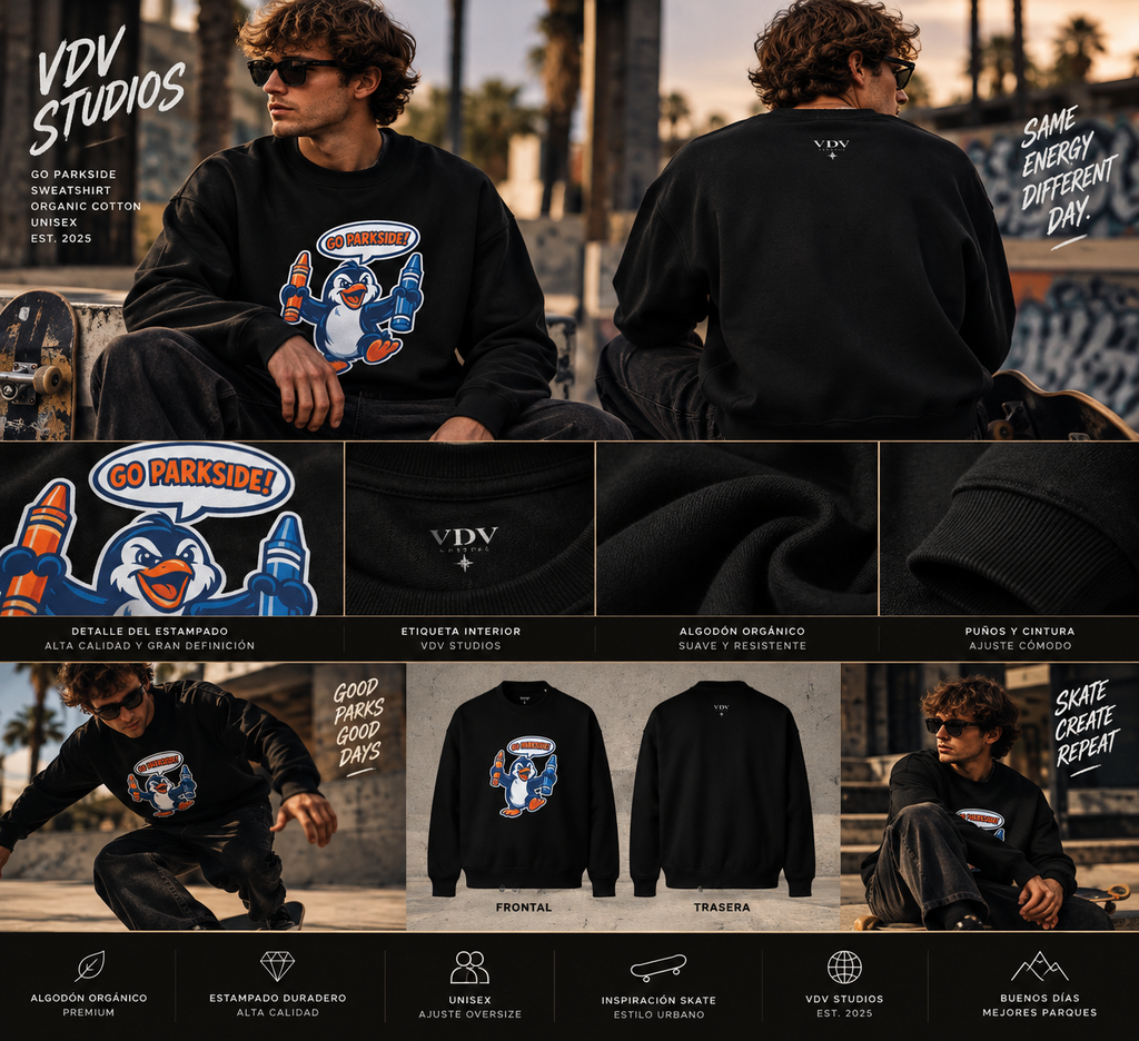 Sudadera oversize GO PARKSIDE  orgánica unisex